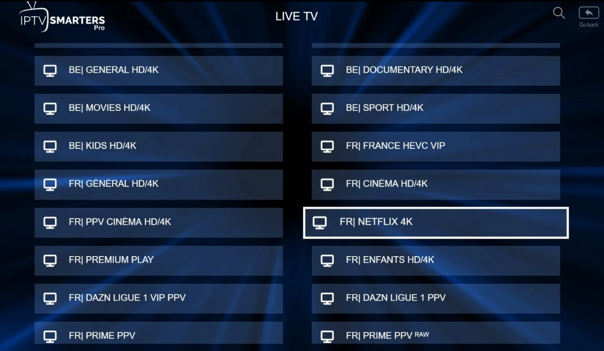 ميزات IPTV Smarters Pro